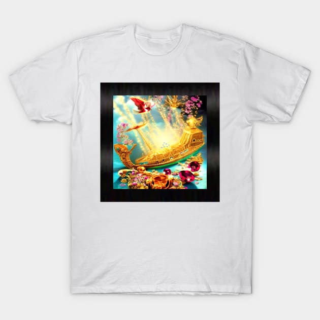 Treasure Ship T-Shirt by KC Morcom aka KCM Gems n Bling aka KCM Inspirations